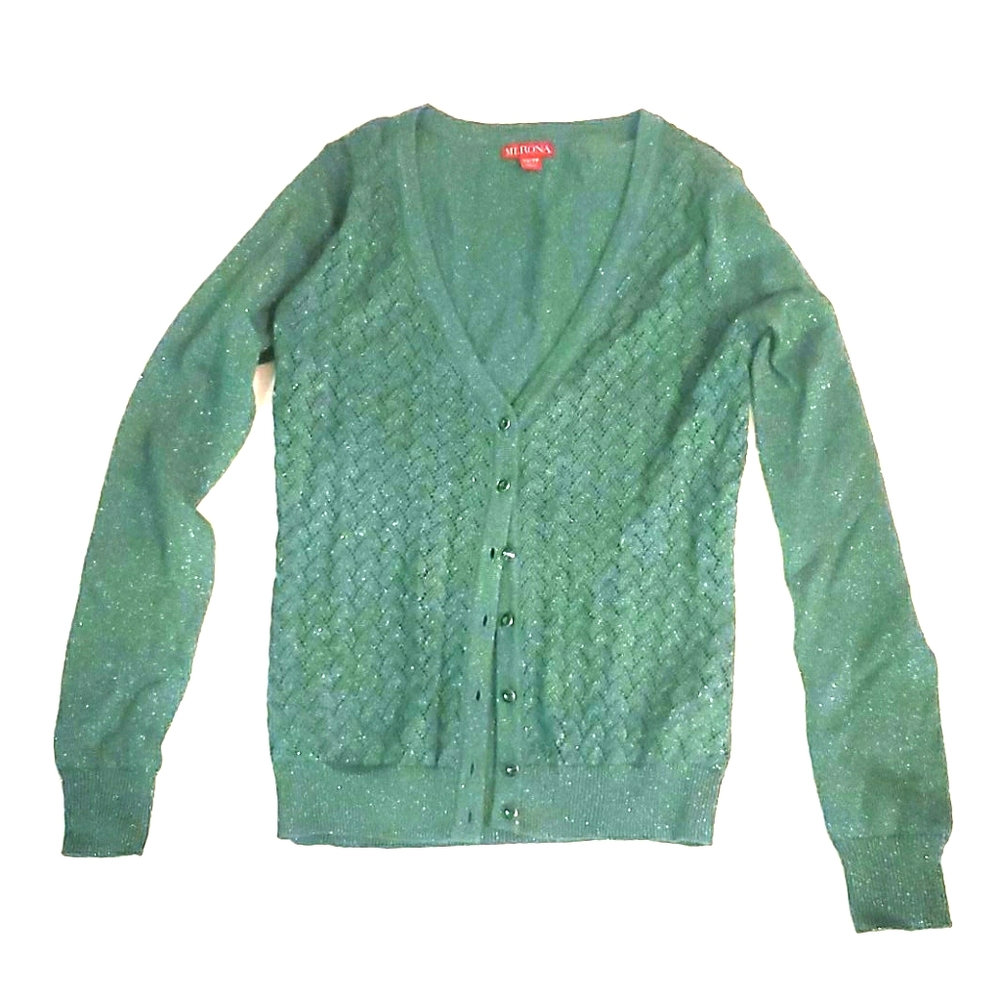 Green glitter cardigan